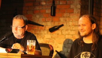 Balla a Jakub Chrobák  Foto: Měsíc autorského čtení Ostrava, Facebook